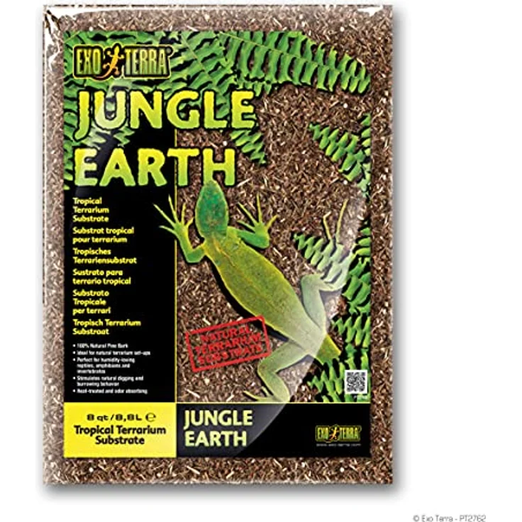 Exo Terra Jungle Earth 8,8l, Terrariumsubstrat aus Kokosfasern, Torf und Sphagnummoos für exotische Tiere – Bild 1