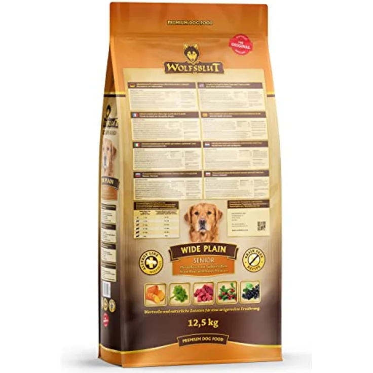 Wolfsblut Wide Plain Senior, Trockenfutter für Hunde, 12,5 kg, getreidefrei, mit Pferdefleisch, für Allergiker und senioren Hunde – Bild 2