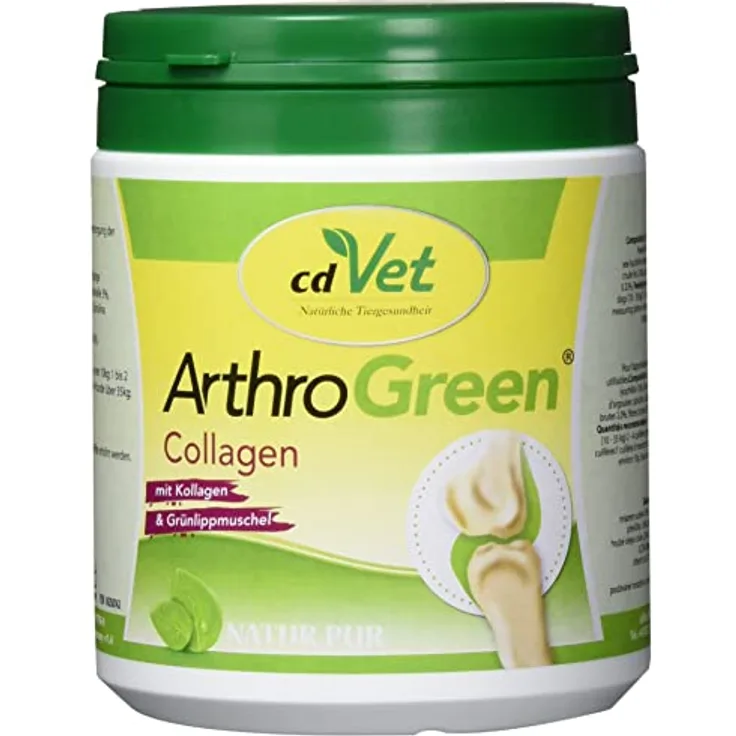 cdVet ArthroGreen Collagen, Hundefutter zur Gelenknährstoffversorgung mit Kollagenpeptiden und Grünlippmuschel, 300 g