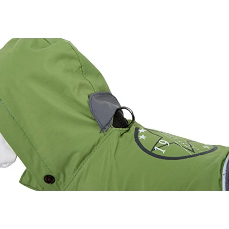 Kerbl Pet Outdoor Hundemantel Vancouver, wind- und wasserabweisend, grün/grau, 45 cm mit abnehmbarer Fleeceeinlage – Bild 3