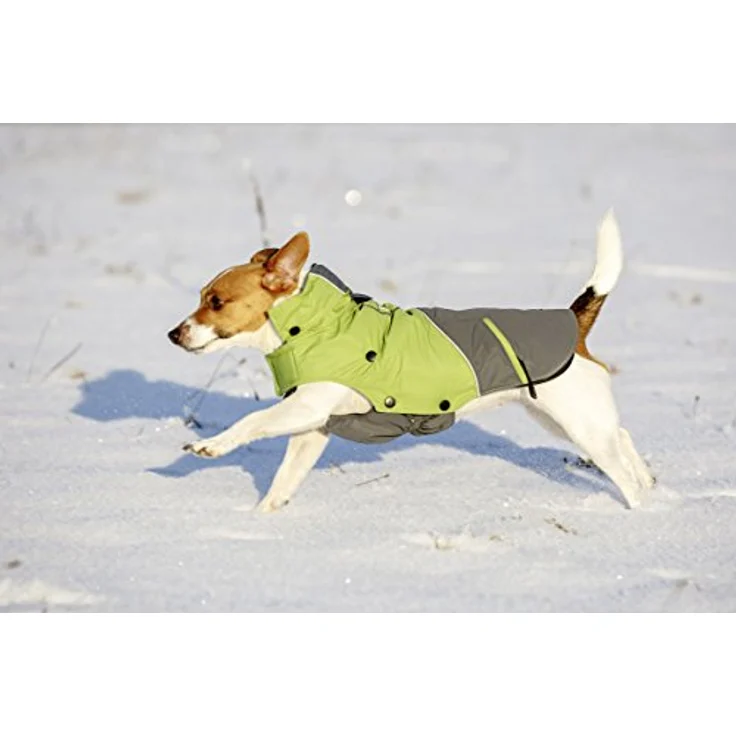 Kerbl Pet Outdoor Hundemantel Vancouver, wind- und wasserabweisend, grün/grau, 45 cm mit abnehmbarer Fleeceeinlage – Bild 5