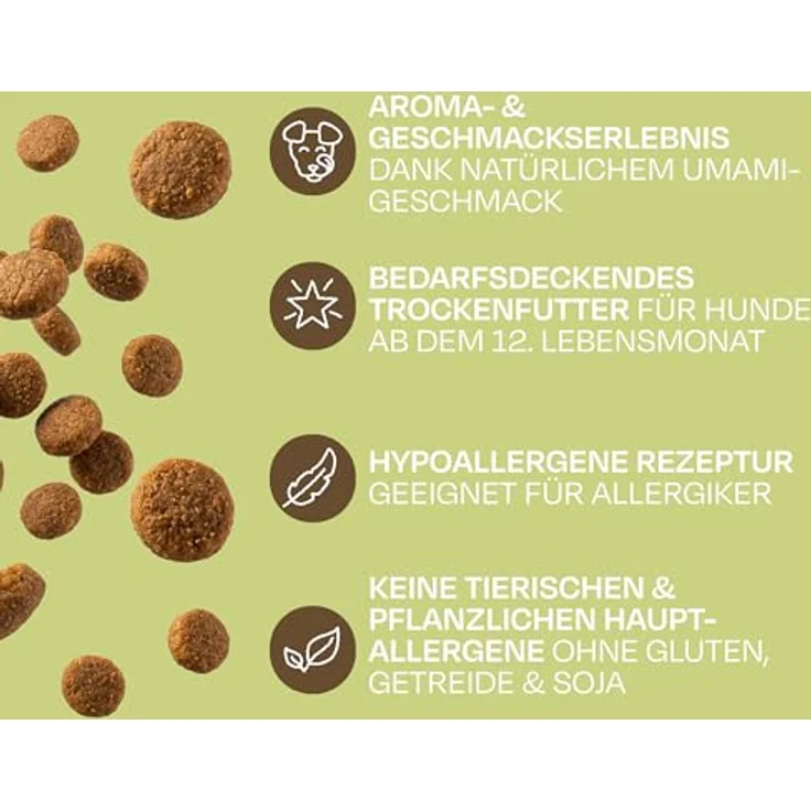 VEGDOG Green Crunch, Veganes Hunde-Trockenfutter für Allergiker, 4 kg – Bild 1
