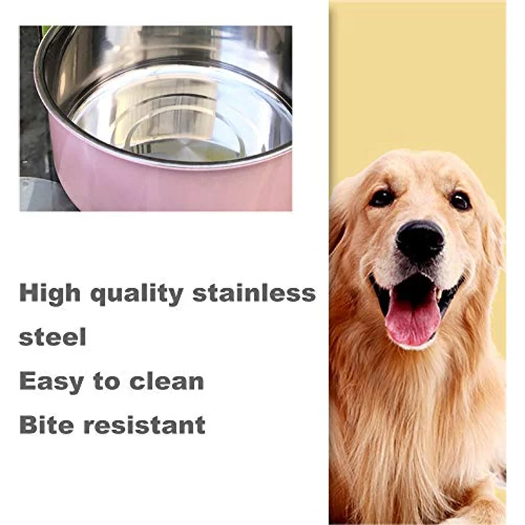 SUOXU Edelstahl Hundenapf, Auslaufsicherer Wasserspender für kleine Hunde und Katzen, 850 ml, Durchmesser 14 cm, Hochwertige Verarbeitung – Bild 4