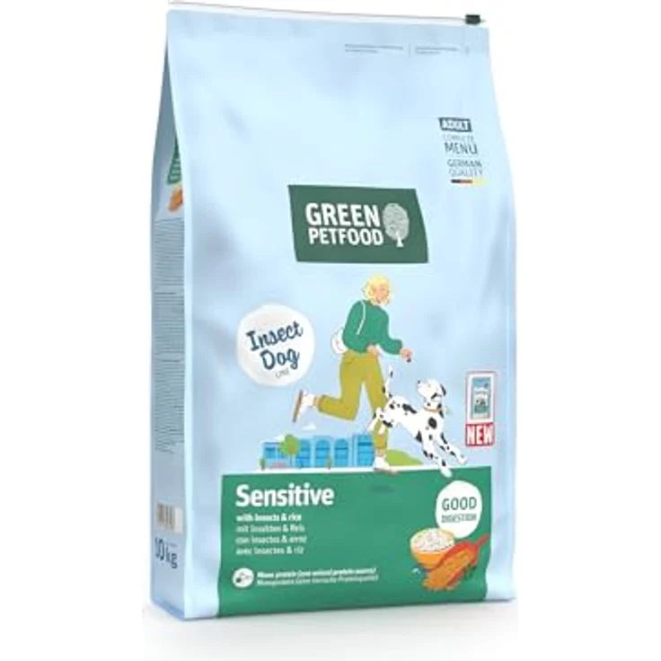 Green Petfood Sensitive Insects und Rice, 10 kg Trockenfutter für sensible Hunde mit Insektenprotein und Reis – Bild 3