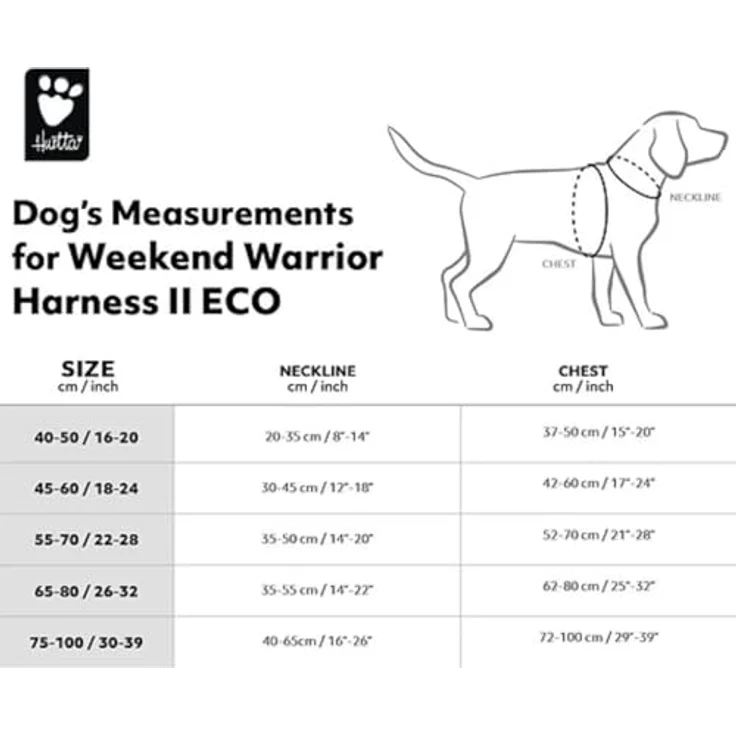 Hurtta Weekend Warrior Hundegeschirr II, braun, 45-60 cm, mit stabilen Sicherheitsgriff, verstellbaren Gurten und reflektierenden Details – Bild 3