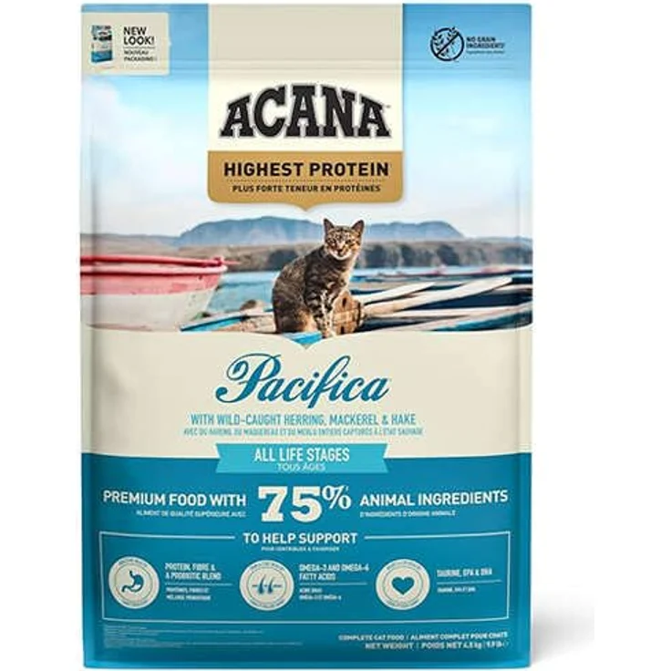 Acana Pacifica Cat & Kitten, Katzen-Trockenfutter mit frischem Vollfleisch, 1,8 kg, hergestellt in Kanada – Bild 2