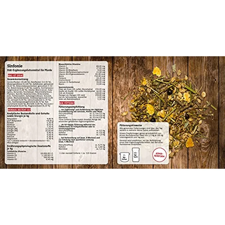 MARSTALL Premium-Pferdefutter Sinfonie, 15 kg Packung mit 16 Naturkräutern, Vitamin E und Selen, wohltuend für die Atemwege – Bild 2
