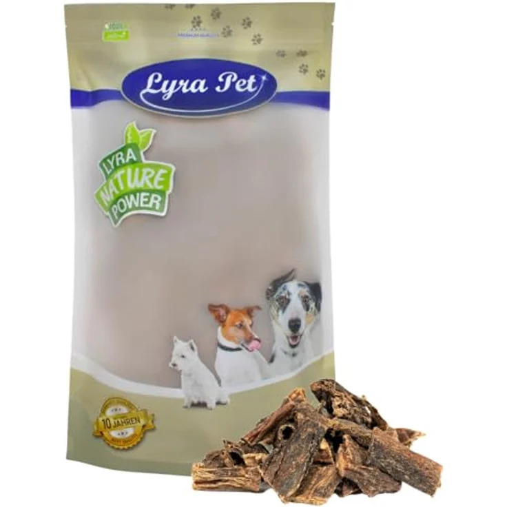Lyra Pet® Rinderleber Kausnack, 1 kg, luftgetrocknet, proteinreich, fettarm, ideal als Trainingsleckerlis für Hunde – Bild 1
