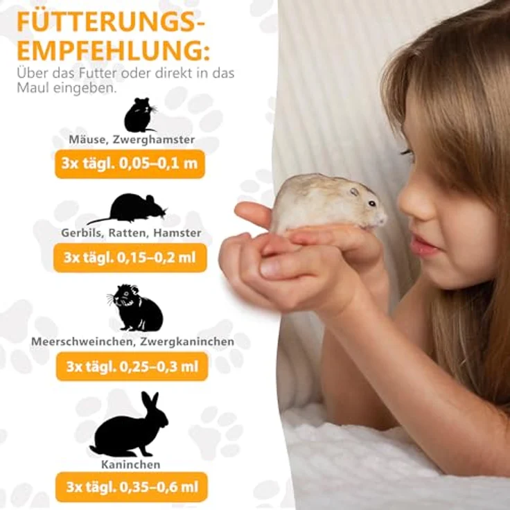 Alfavet RodiCare akut Ergänzungsfuttermittel zur Regulierung der Verdauung, 15ml Glasflasche mit Dosierspritze für Kaninchen, Meerschweinchen und Kleinnager – Bild 4