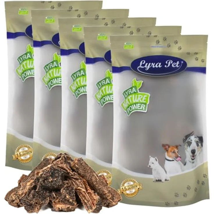Lyra Pet® Rindereuter getrocknet, 5 kg naturbelassener Kausnack für Hunde, eiweißreich und fettarm – Bild 1
