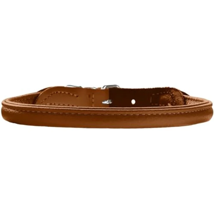Hunter Hunde-Halsband Round & Soft Elch-Leder cognac M-L – Bild 4