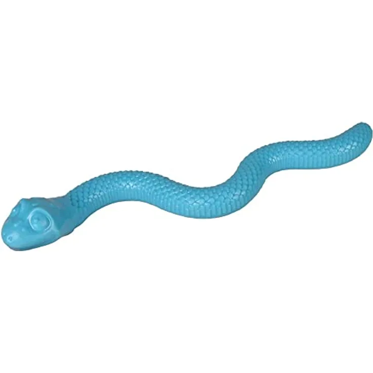 Flamingo TPR Sneaky Snake Hundespielzeug, Tier-Beschäftigungsspielzeug für Hunde, blau