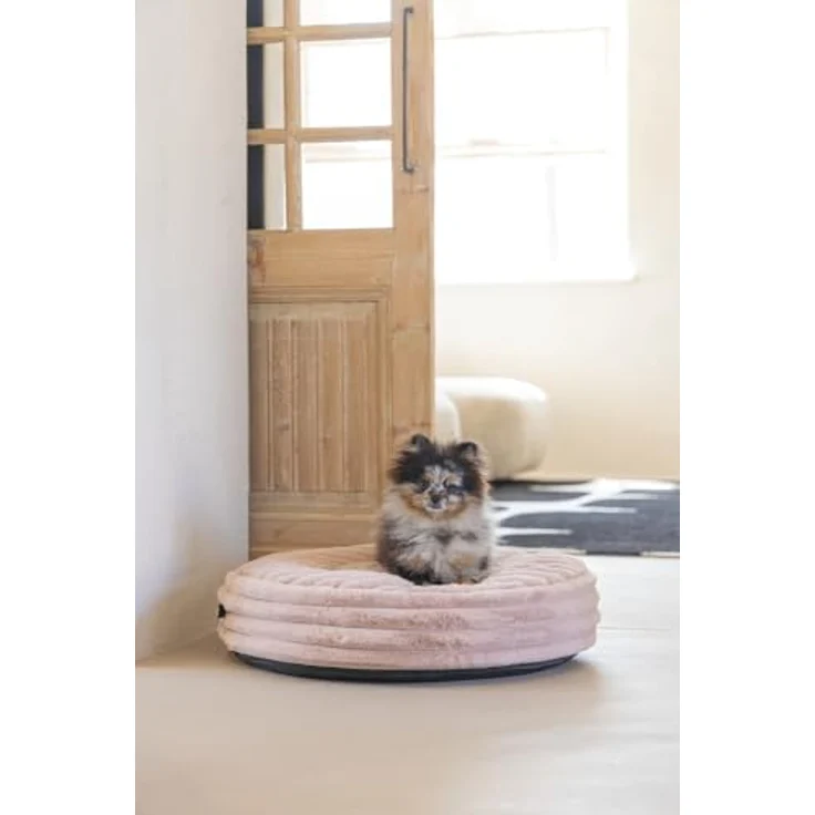 Designed By Lotte Hundekissen Reza rund rosa, rutschfeste Unterseite, maschinenwaschbar – Bild 2