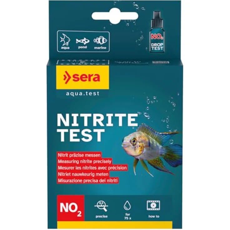 Sera Aquarium-Wassertester Nitrit NO2 Test, präzise Messung für Süß- und Meerwasser, 15 ml, ausreichend für ca. 75 Messungen – Bild 2