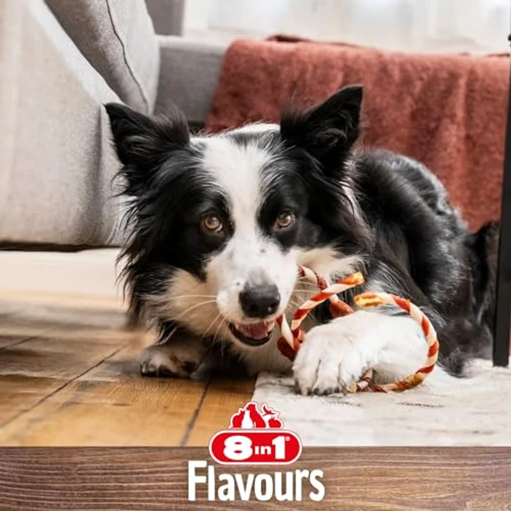 8in1 Triple Flavour Rings, Kausnacks für Hunde M/L mit extra viel Fleisch, 120g Beutel (2 Doppelringe), reich an Proteinen, ohne Zucker und künstliche Aromen – Bild 5