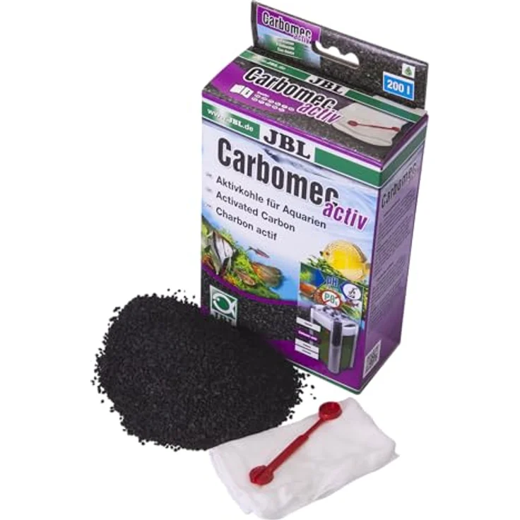 JBL Aquariumfilter Carbomec activ, Aktivkohle für pH-Werte unter 7,5, 400 g für 200 l – Bild 3