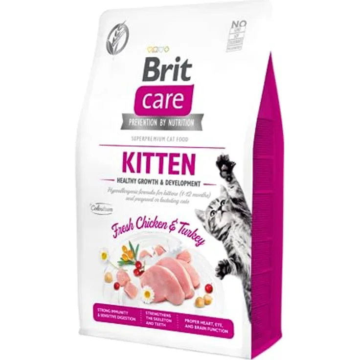Brit Care GF Kitten Healthy Growth und Development, 2kg Trockenfutter für Kätzchen und säugende Katzen
