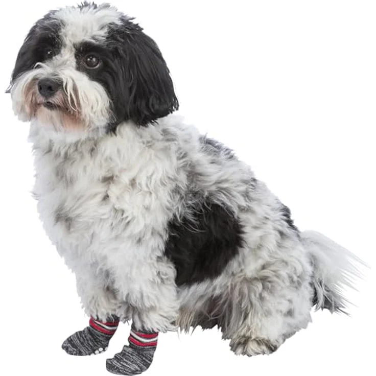 Trixie Hundesocken Anti-Rutsch 2 Stück grau L-XL – Bild 5