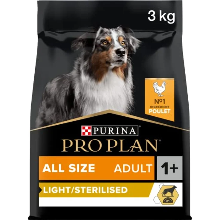 Pro Plan 10745/4154, Trockenfutter für Hunde aller Größen, reich an Hähnchen, Light für erwachsene Hunde, 3 kg – Bild 1
