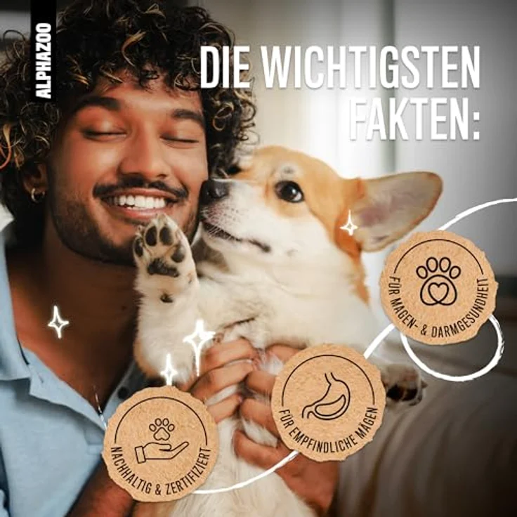 alphazoo Fauchi Bauchi 60g, Weiche Hunde-Leckerli zur Unterstützung von Magen & Darm, für empfindliche Verdauung, bei Durchfall und Blähungen – Bild 4
