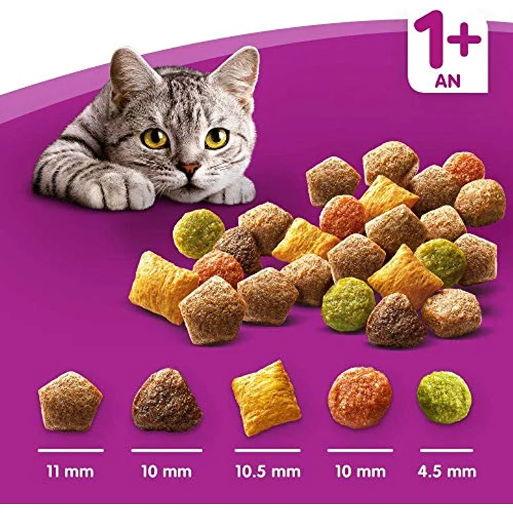 Whiskas 1+ Sterile Huhn, Trockenfutter für kastrierte Katzen, 14 kg, mit hohem Proteingehalt und Zahnpflegeformel – Bild 6