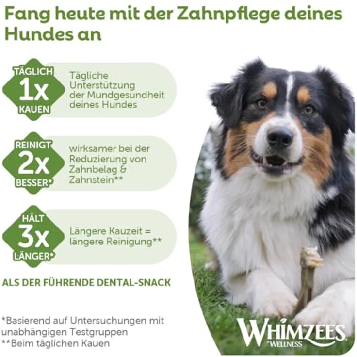 WHIMZEES Veggie-Wurst S, 28 Stück – Größe S, Getreidefreie Kaustangen zur Zahnpflege für kleine Hunde, Natürlich, ohne Zuckerzusatz – Bild 5
