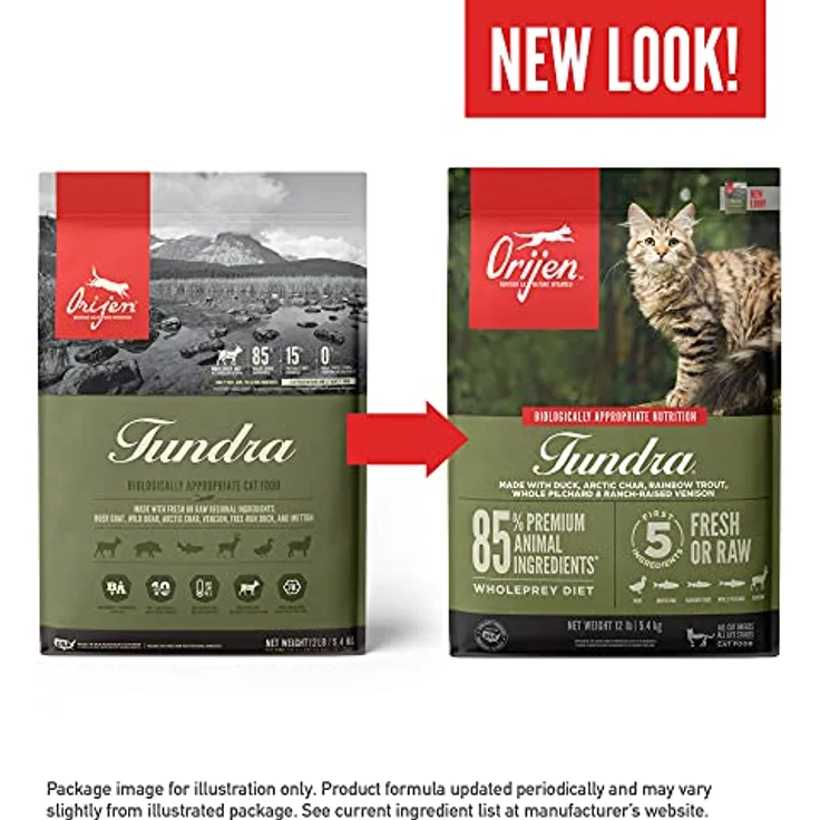 Orijen Tundra, Katzenfutter 5,4 kg mit 85% tierischen Zutaten und „Ganze-Beute“-Prinzip – Bild 3