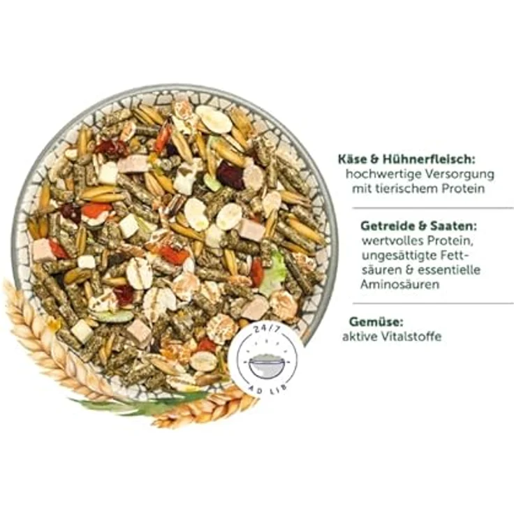 Bunny FarbmausTraum Basic, 500 g Alleinfuttermittel für Farbmäuse, ohne Zucker und Zusatzstoffe, mit Käse & Hühnerfleisch – Bild 3