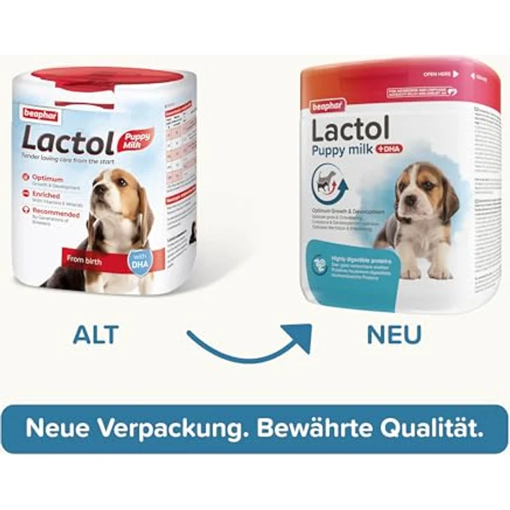 Beaphar Lactol Aufzucht-Milch 500 g, vollwertiger Muttermilch-Ersatz für Welpen, hochverdaulich und reich an Vitaminen und Mineralien – Bild 7