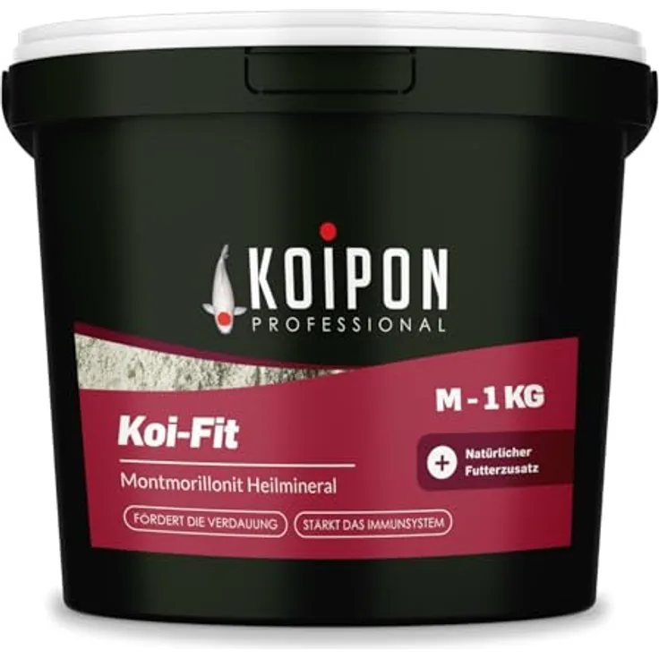 KOIPON Koi-Fit, 1 kg Mineral-Futterzusatz zur Förderung von Farbe & Gesundheit der Koi, mit Montmorillonit