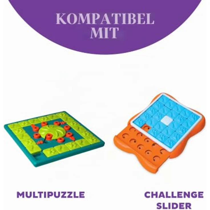 Outward Hound Nina Ottosson Extra Tiles für Hundespielzeuge, 5er Pack für Multipuzzle und Challenge Slider, Blau – Bild 3