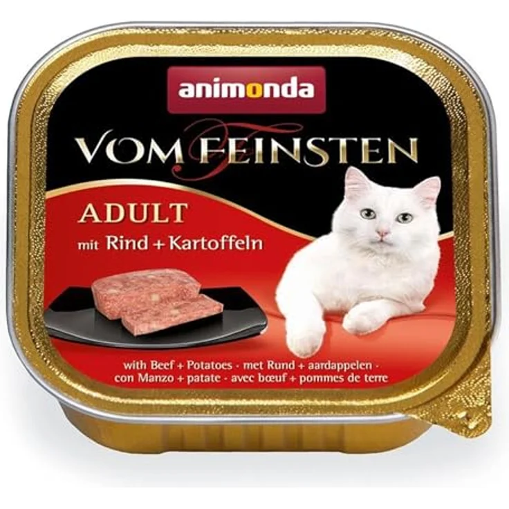 animonda vom Feinsten Rind und Kartoffeln, Katzen-Nassfutter für ausgewachsene Katzen, 32x100g – Bild 2