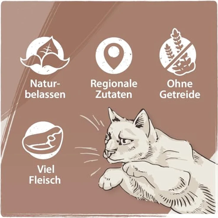 Venandi Animal Premium Nassfutter für Katzen, Kalb Monoprotein, 99% Fleischanteil, getreidefrei, 6er Pack (6 x 400 g) – Bild 5