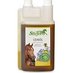 Stiefel Leinöl für Pferde, 100% naturreines kaltgepresstes Öl, unterstützt Fellwechsel, Verdauung & Haut, flüssig mit Dosierflasche, 1l