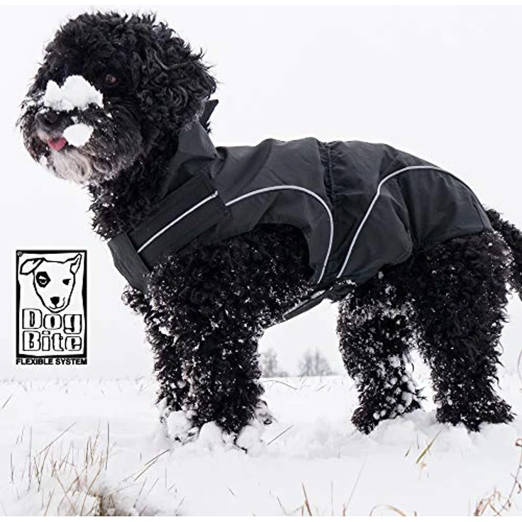 DogBite Hundemantel Winterjacke für den Hund - gefüttert, in versch. Größen - wasserdicht, atmungsaktiv, mit Reflexionsstreifen – Bild 3