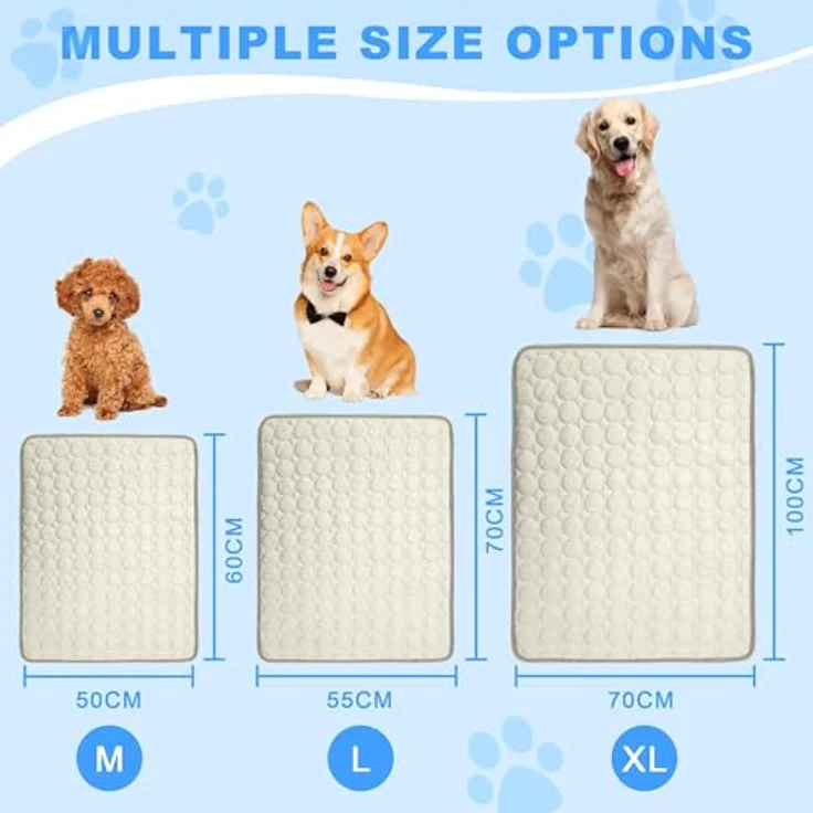 Chumix Kühlmatte Hund 60x50cm, Weicher Stoff, Antibakteriell und Rutschfest, Ideal für Haustiere – Bild 4