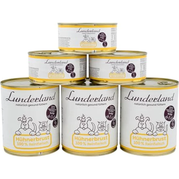 Lunderland Reinfleisch-Dose Hühnerbrust 800g, 100% frisches Single-Protein, ohne Farb- und Konservierungsstoffe, made in Germany – Bild 1