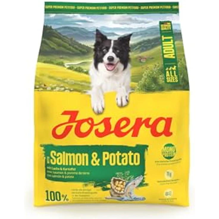 JOSERA Adult Lachs & Kartoffel, 900 g, Premium Trockenfutter für ausgewachsene Hunde, Monoprotein, getreidefrei, wenig Protein, unterstützt gesunde Haut & Fell – Bild 1