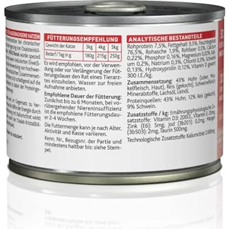 KATTOVIT Niere/Renal Nassfutter für Katzen, Diätfutter mit Huhn zur Unterstützung der Nierenfunktion, 12 x 185 g – Bild 5