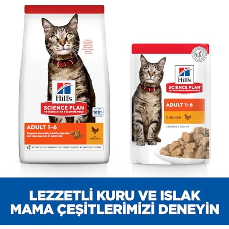 Hill's Science Plan Adult Huhn, Trockenfutter für Katzen mit hochwertigem Protein und Omega-Fettsäuren, 3 kg – Bild 8
