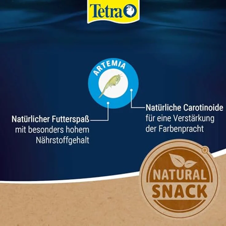 Tetra Delica Brine Shrimps, 100% gefriergetrocknete Salinenkrebse, natürliche Snacks für Zierfische in 100 ml Dose – Bild 4