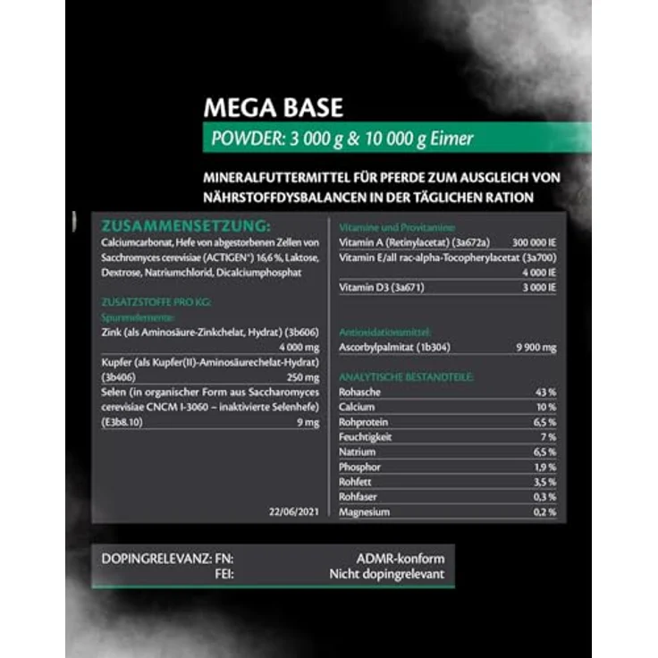EQUISTRO® Mega Base, Ergänzungsfuttermittel für Pferde zur Nährstoffbedarfsdeckung, Mineralstoff- und Vitaminmischung, 10kg – Bild 2