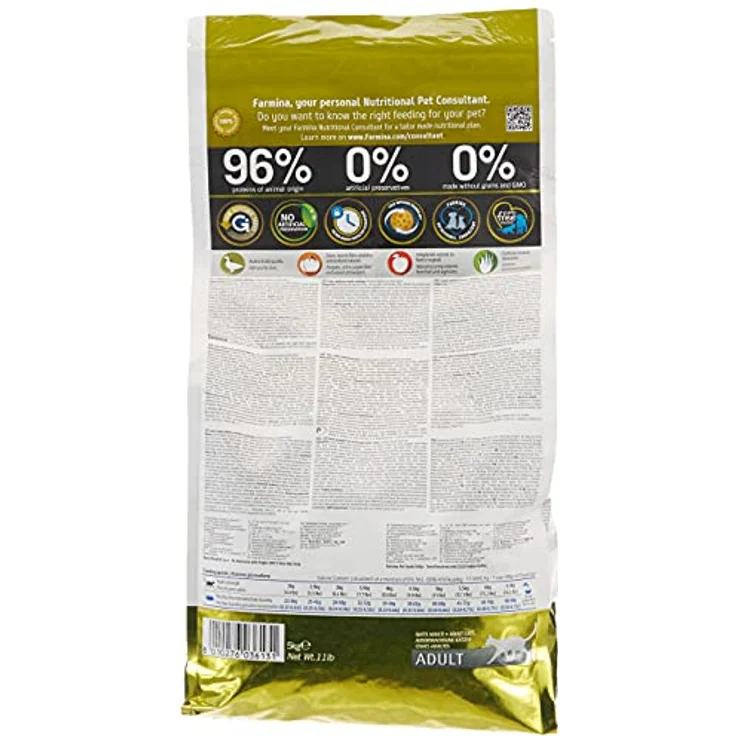 Farmina NundD Cat Pumpkin Adult, Katzen-Trockenfutter mit Ente, Kürbis und Melone, 5kg – Bild 2