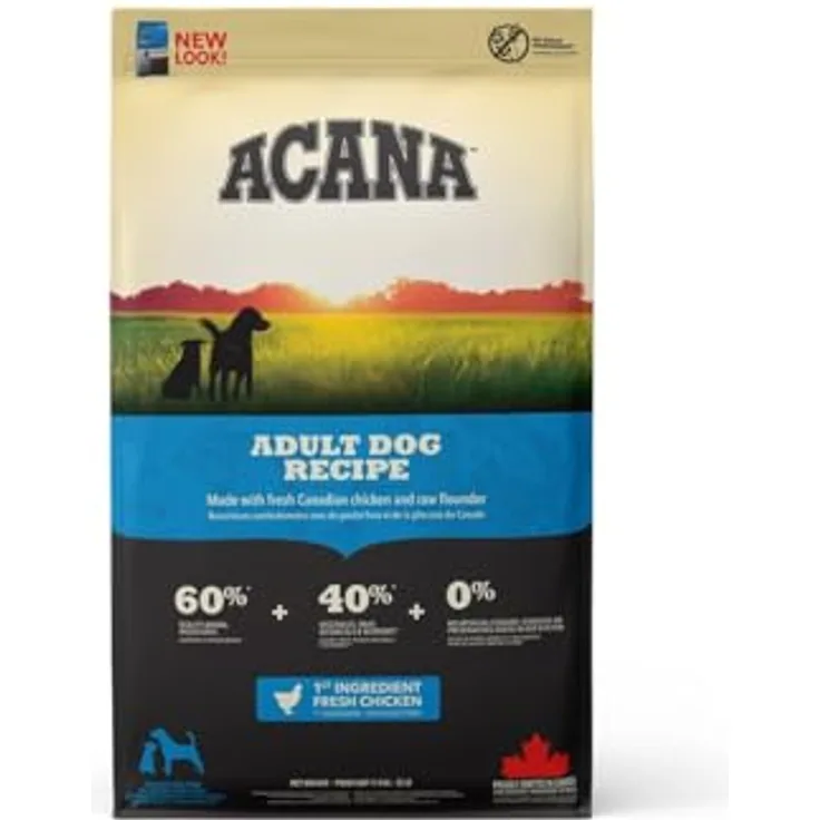 Acana Adult Dog, 11,4 kg Hundefutter mit frischem Fleisch aus Freilandhaltung, getreidefrei