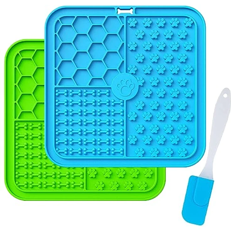khlerox Schleckmatte Hund, Premium Leckmatte mit Saugnapf zur Linderung von Hundeangst, für Baden und Training, spülmaschinenfest – Bild 1