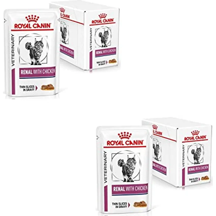 Royal Canin Veterinary RENAL, Katzenfutter zur Unterstützung der Nierenfunktion, 12x85g Huhn