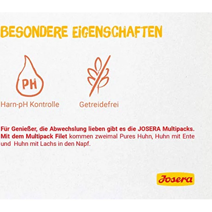 JOSERA Multipack Filet für Katzen (6 x 70 g) | Premium Nassfutter für adult Katzen | Getreidefrei | DREI Geschmacksrichtungen mit Hühnerfilet | Made in Germany | Frischebeutel im 6er Pack – Bild 2
