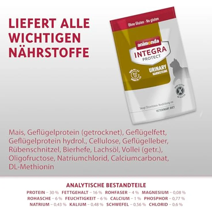 animonda INTEGRA PROTECT Adult Urinary Trockenfutter für Katzen, 1,2kg, ohne Konservierungsmittel, mit Geflügel – Bild 3