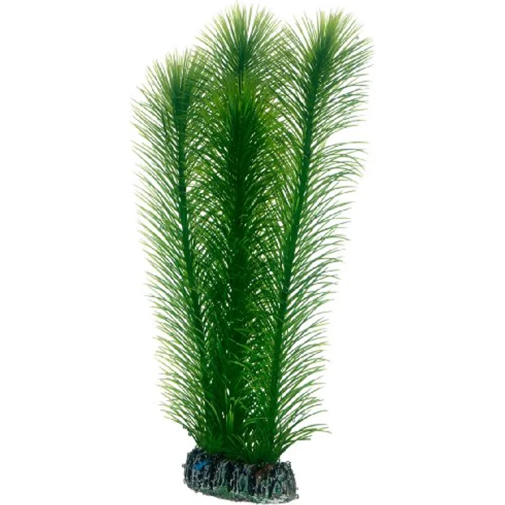 HOBBY Mayaca Fluss-Mooskraut, künstliche Aquarienpflanze, 25 cm auf Felsenbasis, naturgetreu beweglich – Bild 1