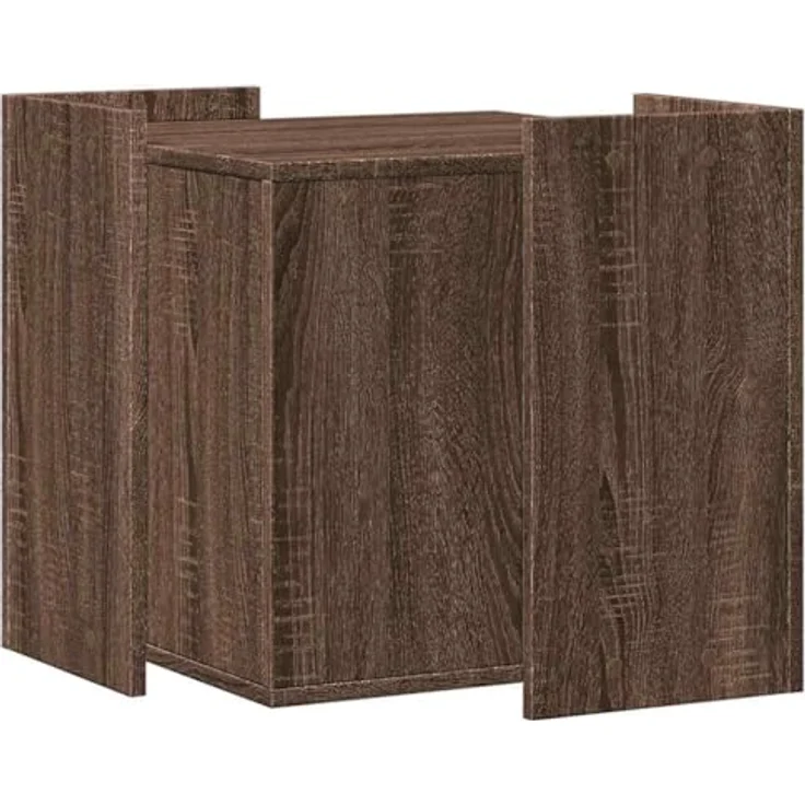 vidaXL Katzentoilette, Katzenklo Eichen-Optik 53x53x51 cm Holzwerkstoff, Braun – Bild 8